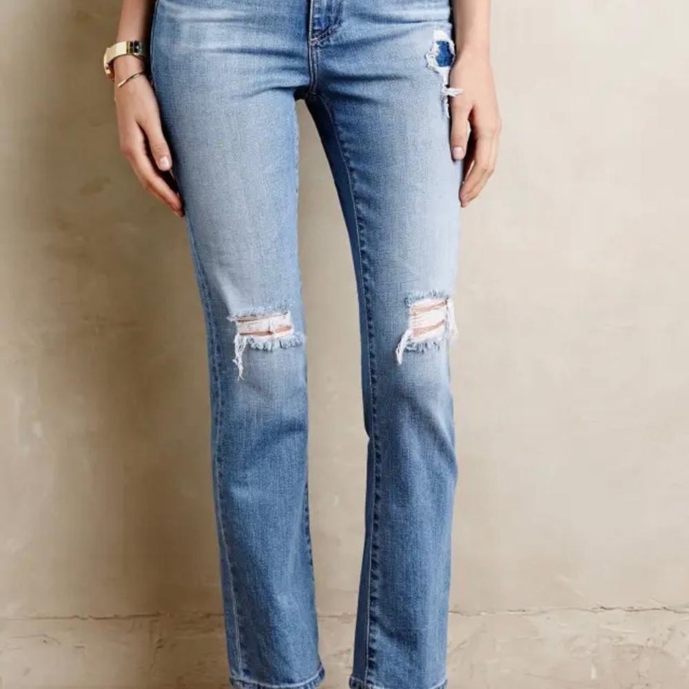Alexa Chung for AG Denim Sabine 18 years High Waisted Straight Leg Jeans 24 NWT